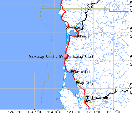 Rockaway Beach, OR map