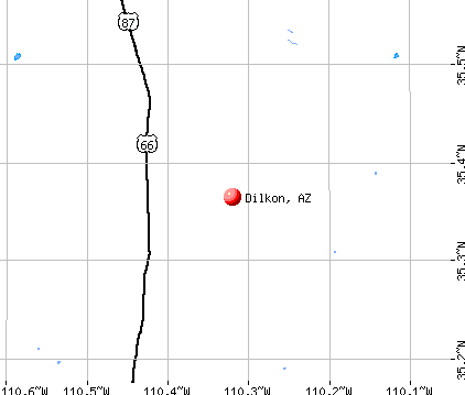 Dilkon, AZ map