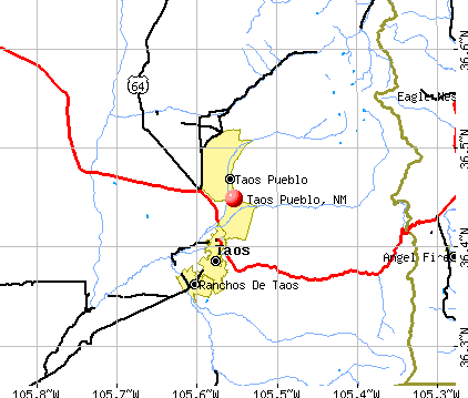 Taos Pueblo, NM map