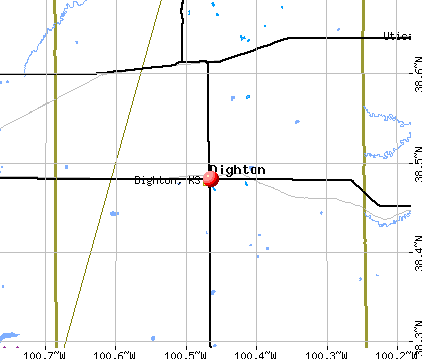 Dighton, KS map