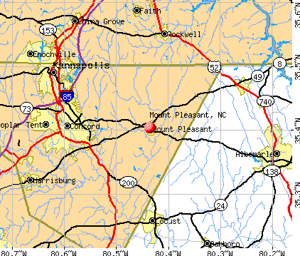 Mount Pleasant, NC map