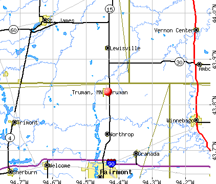 Truman, MN map