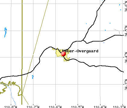 Heber-Overgaard, AZ map