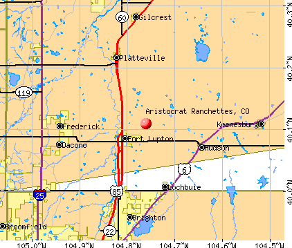 Aristocrat Ranchettes, CO map