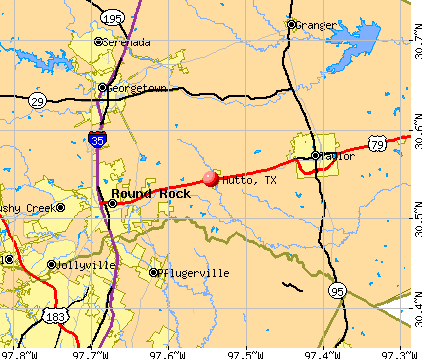 Hutto, TX map