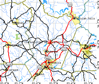 Clarkesville, GA map
