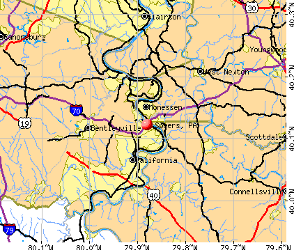 Speers, PA map