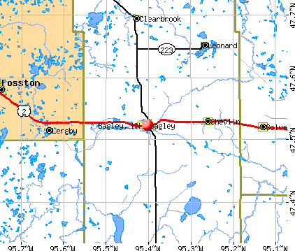 Bagley, MN map