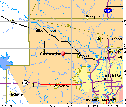 Colwich, KS map
