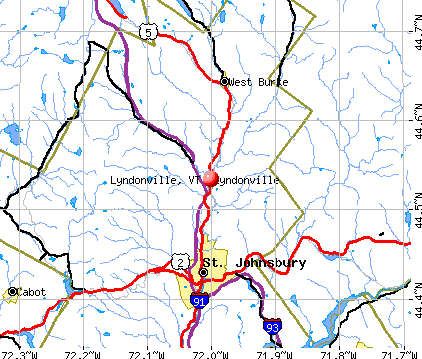 Lyndonville, VT map