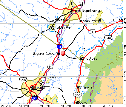 Weyers Cave, VA map
