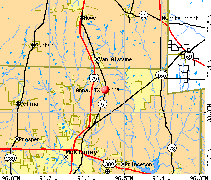 Anna, TX map