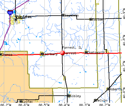 Forrest, IL map