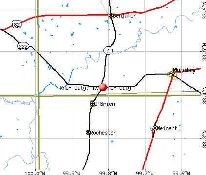 Knox City, TX map
