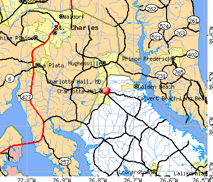 Charlotte Hall, MD map