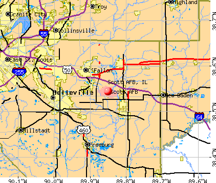 Scott AFB, IL map