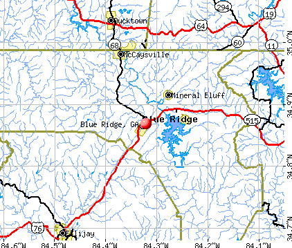 Blue Ridge, GA map