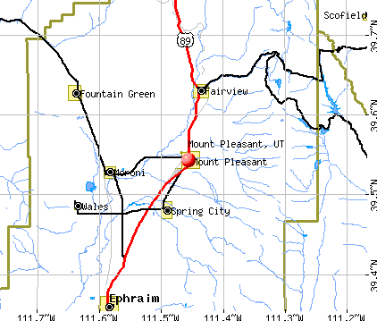 Mount Pleasant, UT map