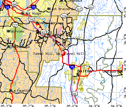 Tunnel Hill, GA map