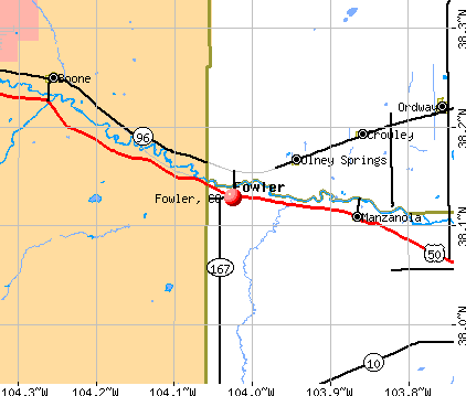 Fowler, CO map