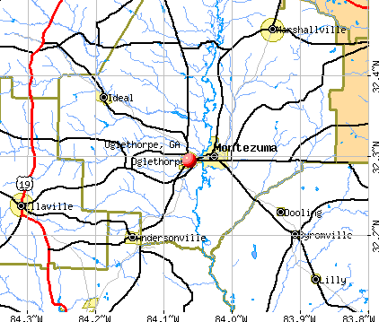 Oglethorpe, GA map