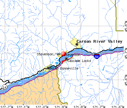 Stevenson, WA map