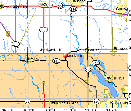 Woodward, IA map