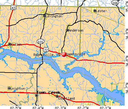 Rogersville, AL map