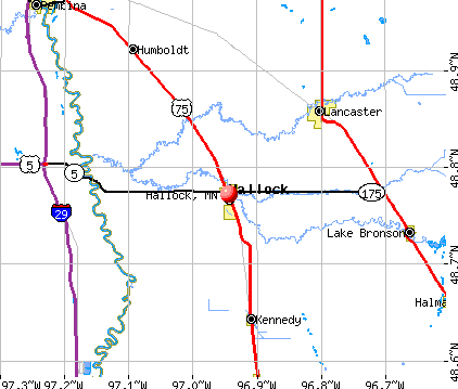 Hallock, MN map