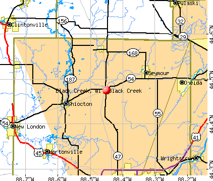 Black Creek, WI map