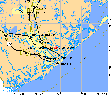 Oyster Creek, TX map