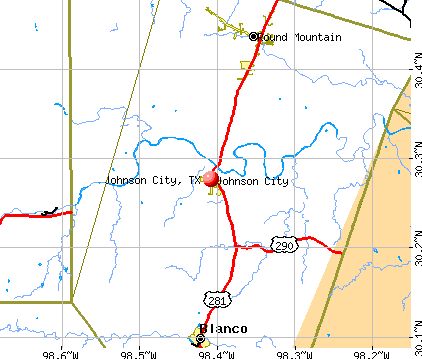 Johnson City, TX map