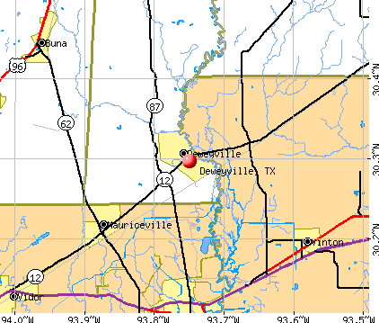 Deweyville, TX map