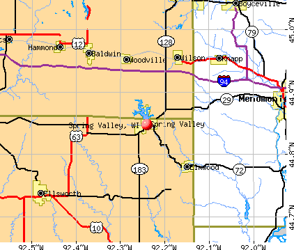 Spring Valley, WI map