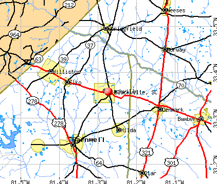 Blackville, SC map