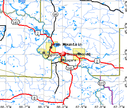 Quinnesec, MI map