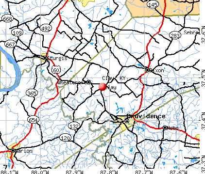 Clay, KY map