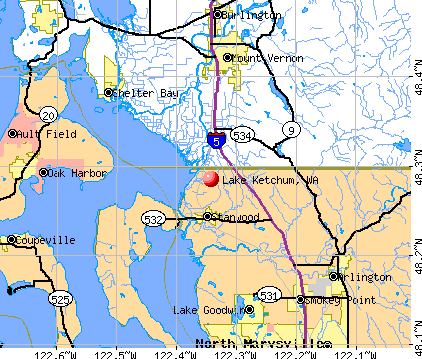 Lake Ketchum, WA map