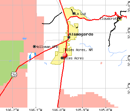 Boles Acres, NM map