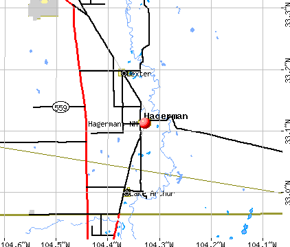 Hagerman, NM map
