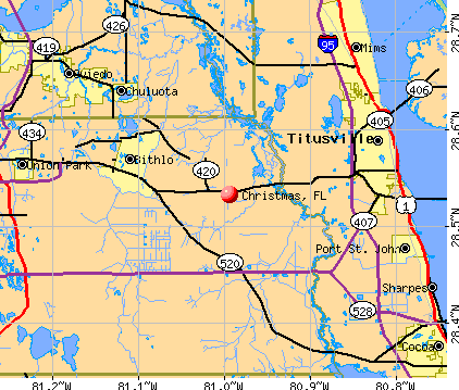 Christmas, FL map