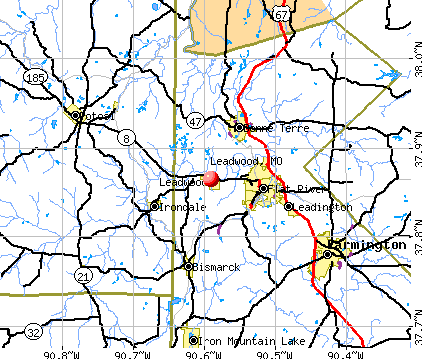 Leadwood, MO map