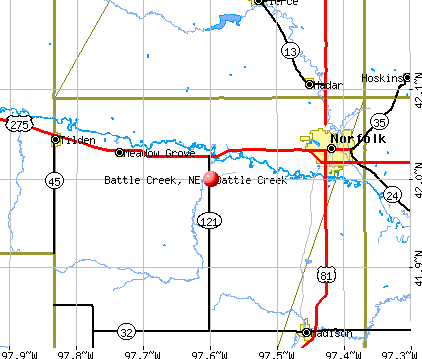 Battle Creek, NE map