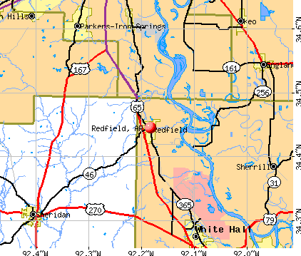 Redfield, AR map