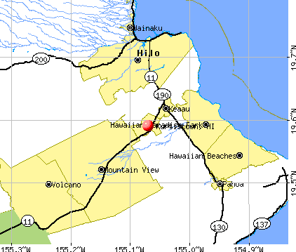 Kurtistown, HI map