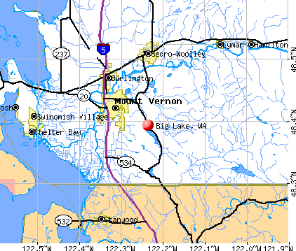 Big Lake, WA map