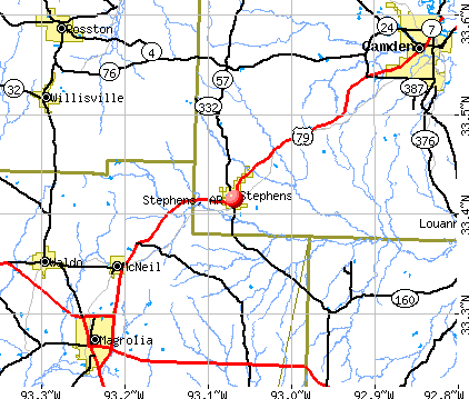 Stephens, AR map