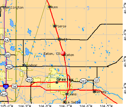 Eaton, CO map