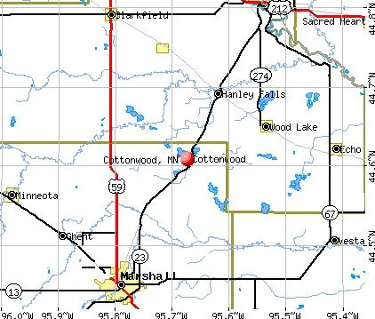 Cottonwood, MN map