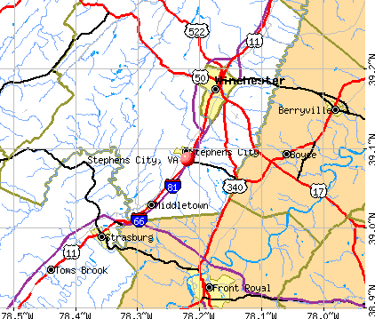 Stephens City, VA map